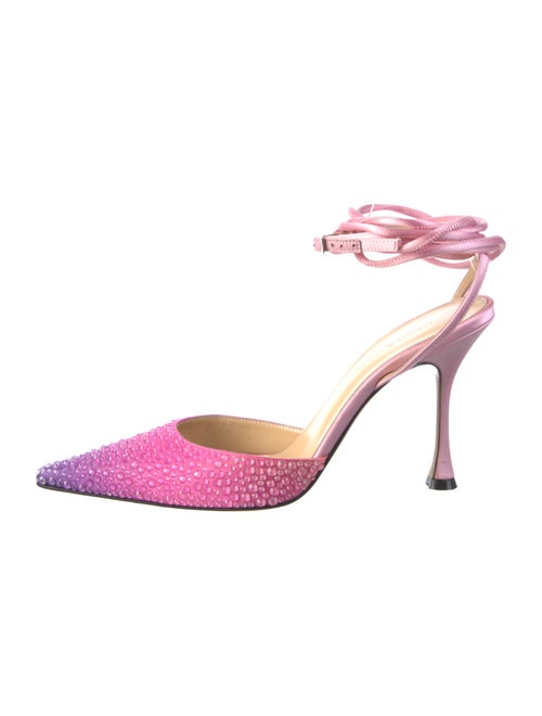 Mach & Mach Satin Tie-Dye Print D'Orsay Pumps