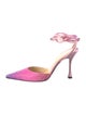 Mach & Mach Satin Tie-Dye Print D'Orsay Pumps
