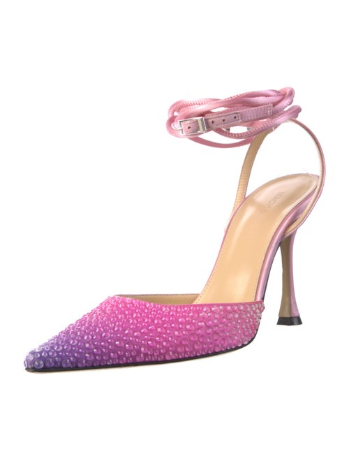 Mach & Mach Satin Tie-Dye Print D'Orsay Pumps