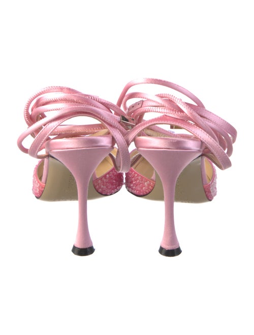 Mach & Mach Satin Tie-Dye Print D'Orsay Pumps