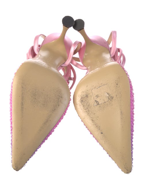 Mach & Mach Satin Tie-Dye Print D'Orsay Pumps