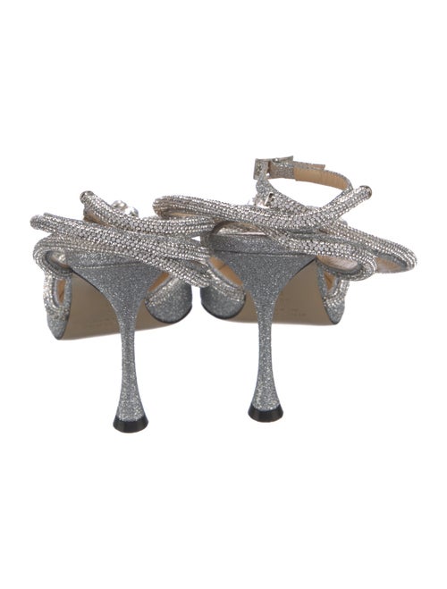 Mach & Mach Glitter Animal Print Slingback Pumps