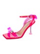 Mach & Mach Patent Leather Bow Accents Sandals