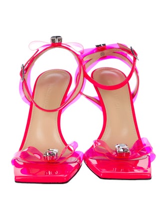 Mach & Mach Patent Leather Bow Accents Sandals