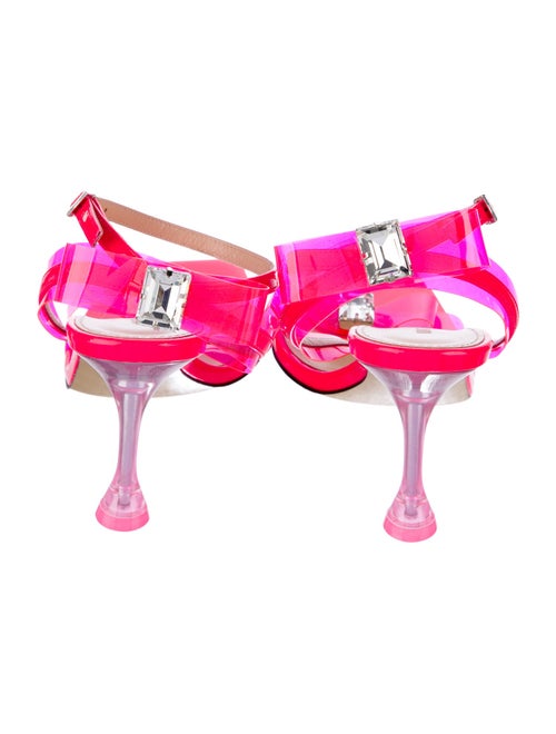 Mach & Mach Patent Leather Bow Accents Sandals