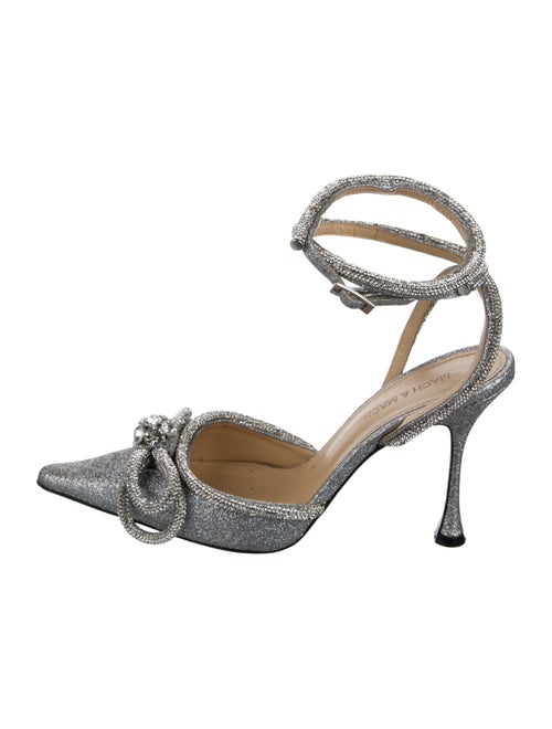 Mach & Mach Satin Crystal Embellishments Sandals