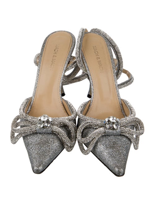 Mach & Mach Satin Crystal Embellishments Sandals