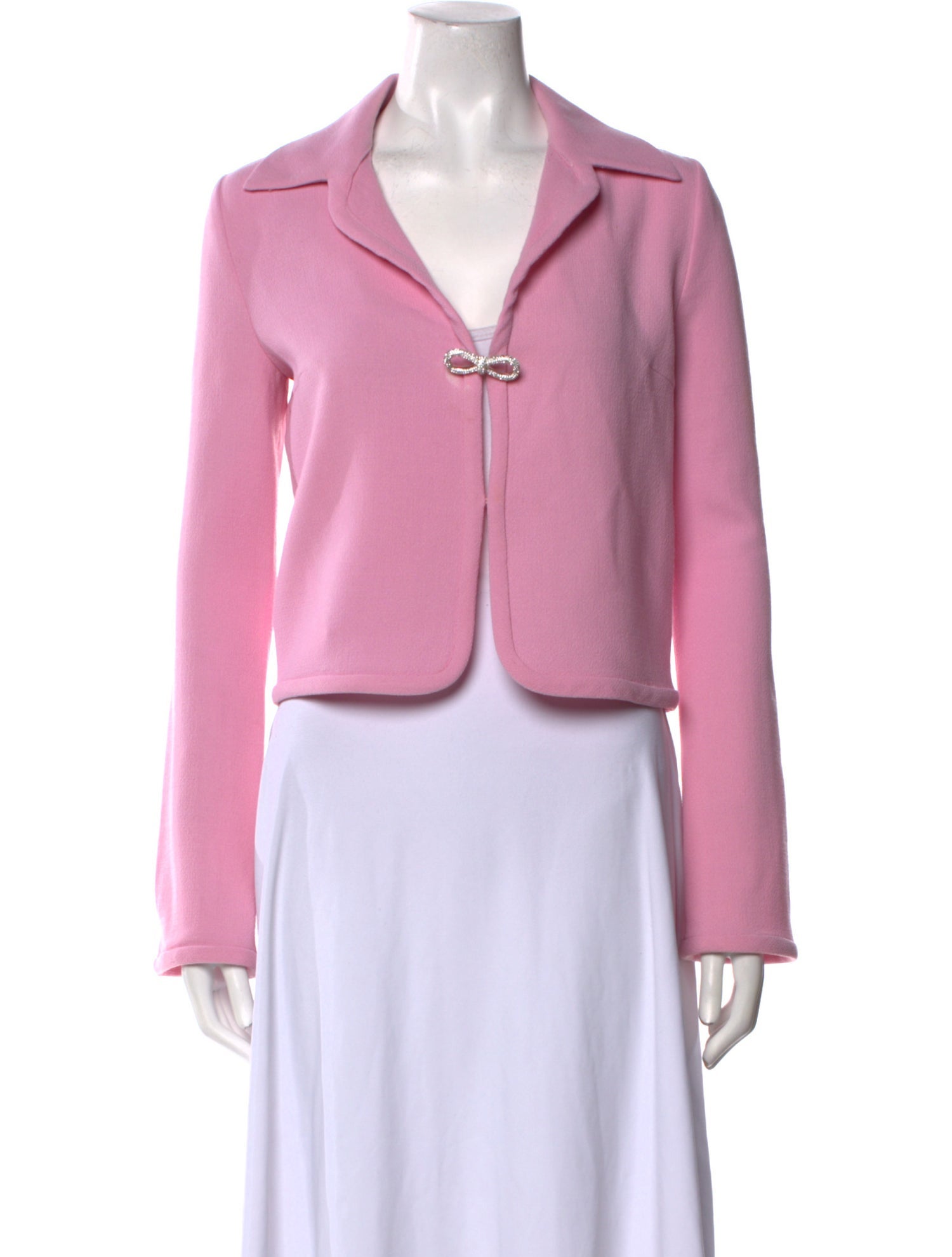 Mach & Mach Wool V-Neck Crop Top