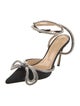 Mach & Mach Satin Bow Accents D'Orsay Pumps