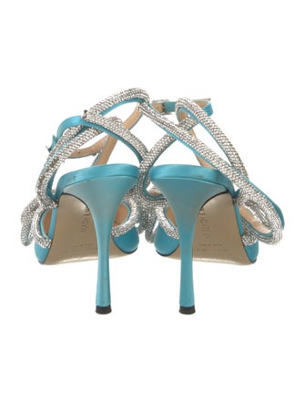 Mach & Mach Satin Bow Accents Slingback Pumps