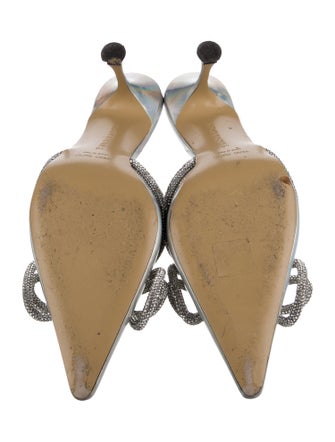 Mach & Mach Patent Leather Bow Accents Mules