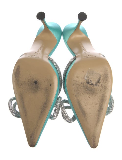 Mach & Mach Patent Leather Bow Accents Mules