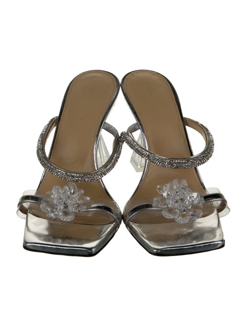 Mach & Mach Patent Leather Crystal Embellishments Slides