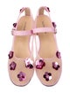 Mach & Mach Mesh Floral Print Mary Jane Flats