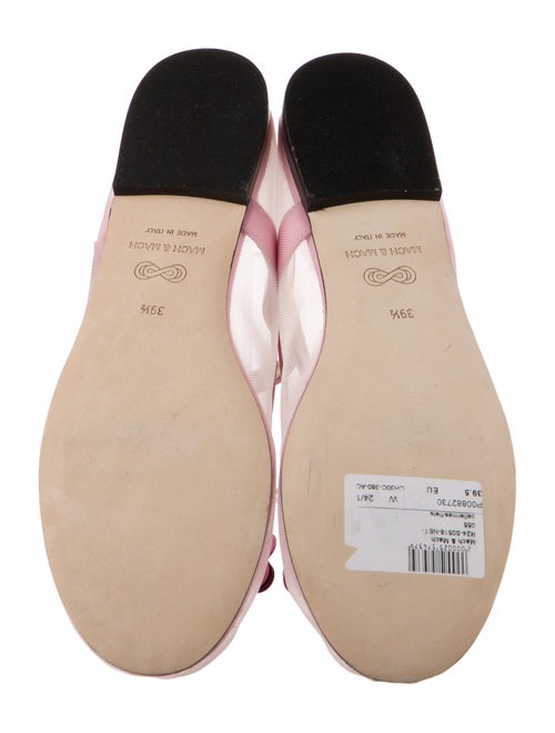 Mach & Mach Mesh Floral Print Mary Jane Flats
