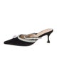Mach & Mach Velvet Crystal Embellishments Mules