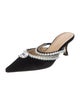 Mach & Mach Velvet Crystal Embellishments Mules