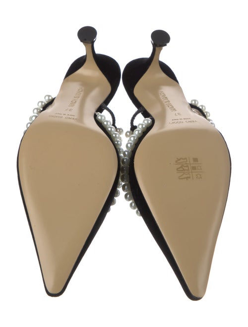 Mach & Mach Velvet Crystal Embellishments Mules