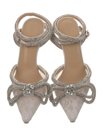 Mach & Mach Lace Bow Accents D'Orsay Pumps