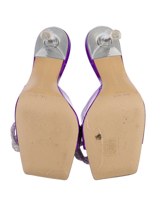 Mach & Mach Patent Leather Animal Print Slides