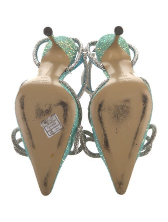 Mach & Mach Satin Bow Accents D'Orsay Pumps