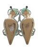Mach & Mach Satin Bow Accents D'Orsay Pumps