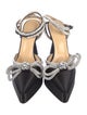 Mach & Mach Satin Bow Accents Mules