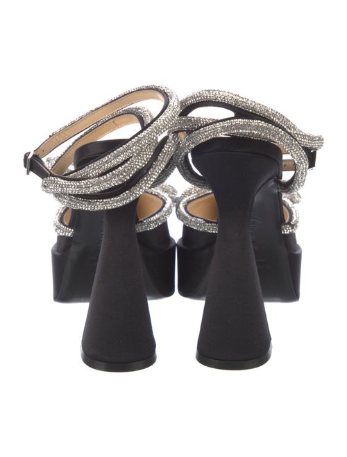 Mach & Mach Satin Bow Accents Mules