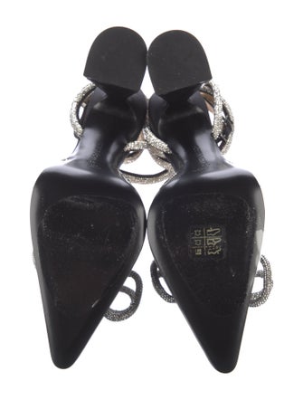 Mach & Mach Satin Bow Accents Mules