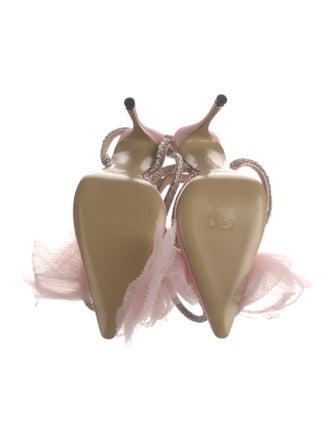 Mach & Mach Satin Bow Accents Mules