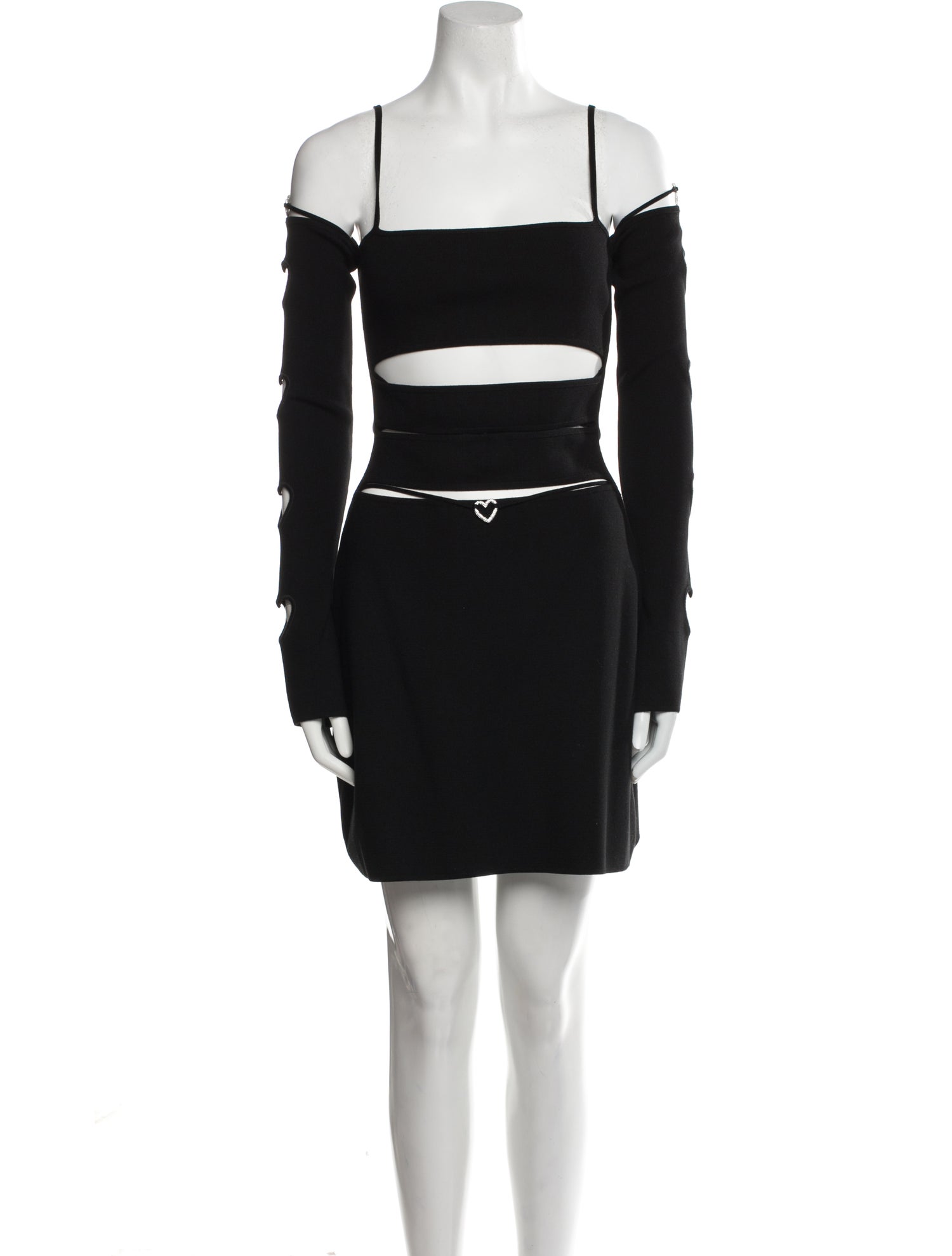 Mach & Mach Square Neckline Mini Dress