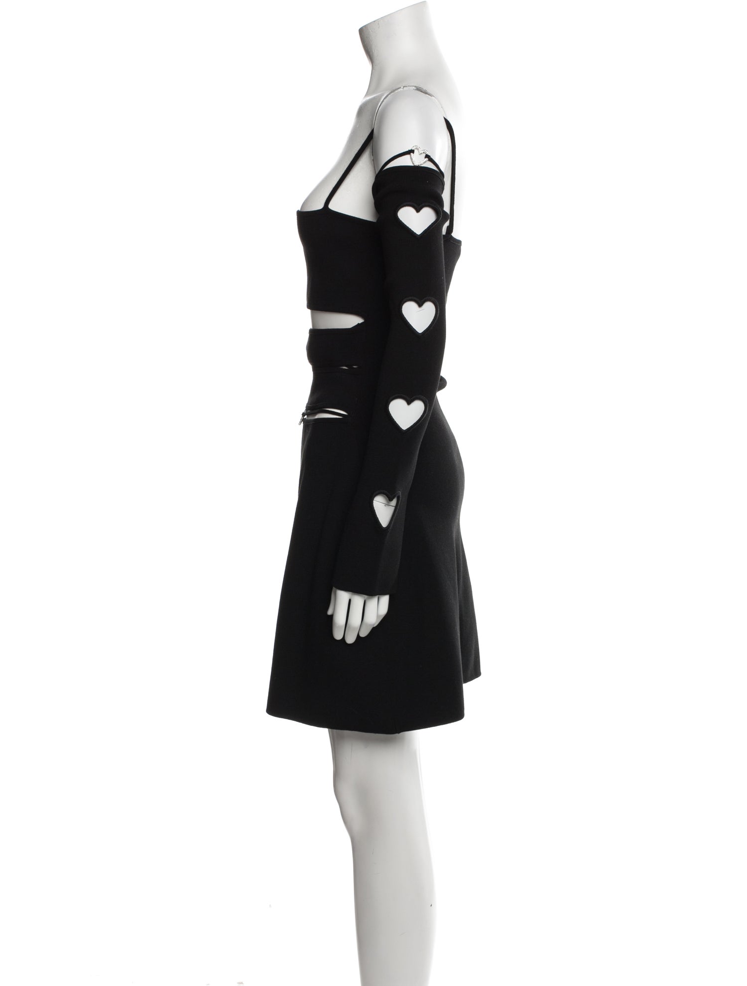 Mach & Mach Square Neckline Mini Dress