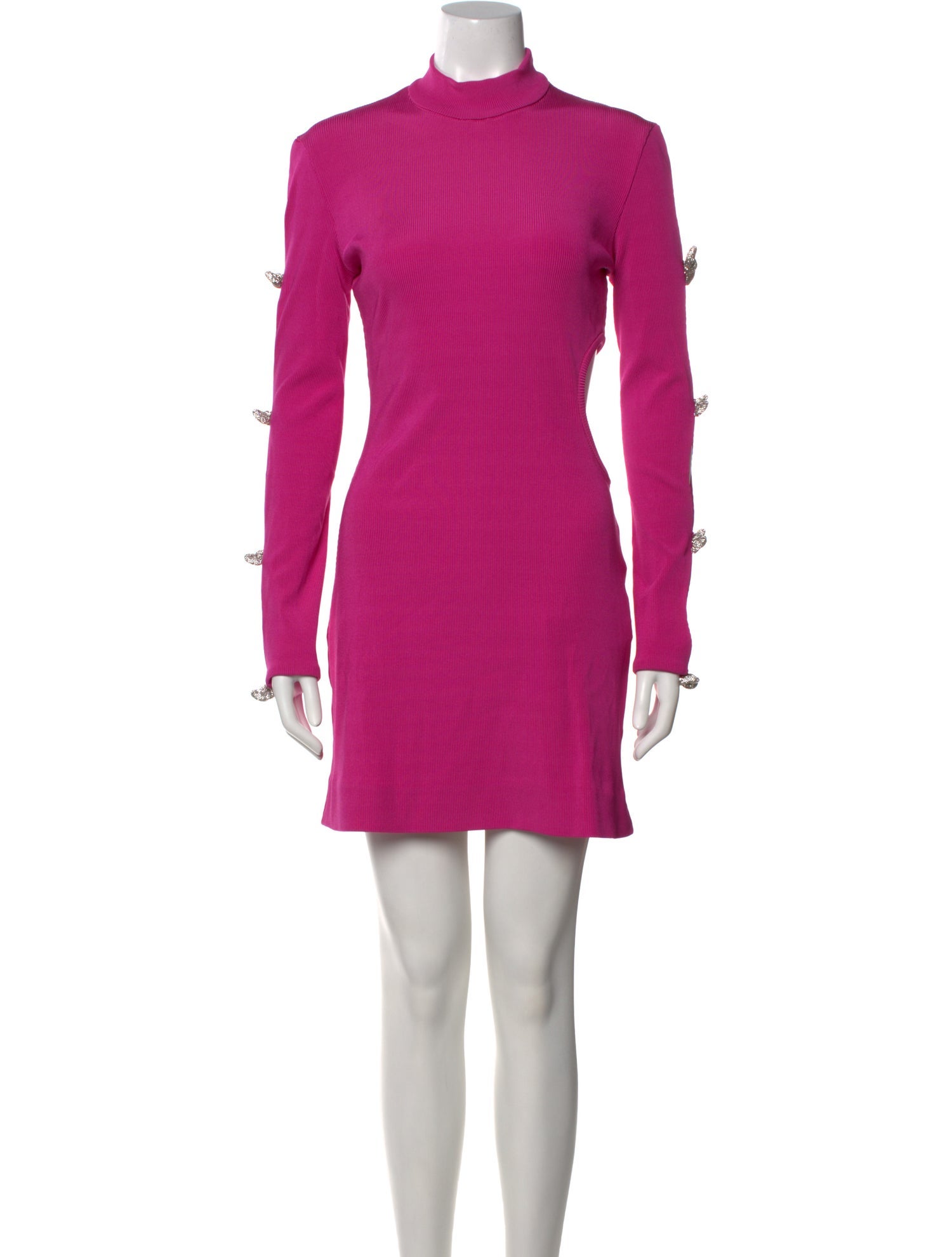 Mach & Mach Mock Neck Mini Dress