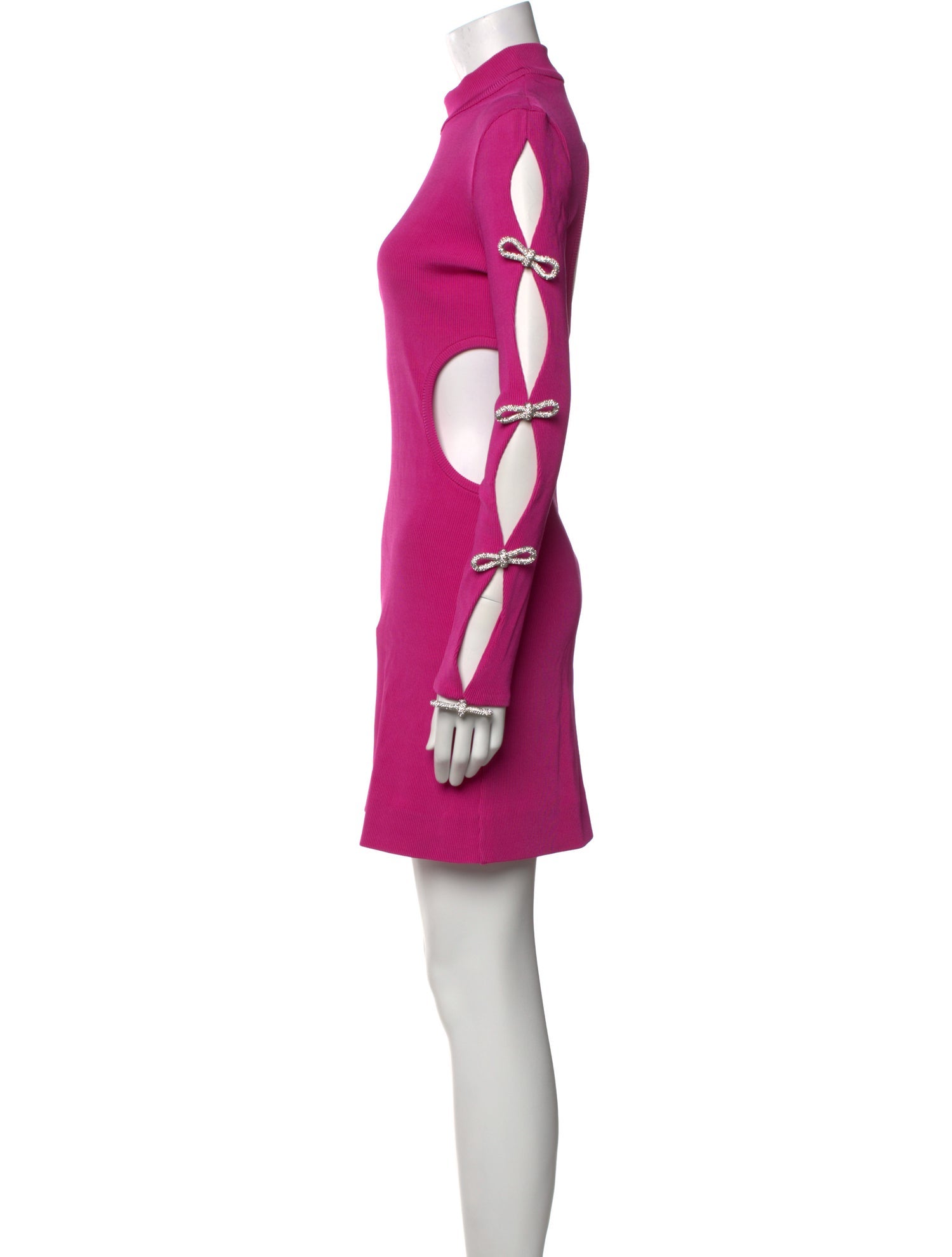 Mach & Mach Mock Neck Mini Dress