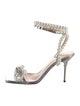 Mach & Mach Faux Pearl Accents Leather Sandals