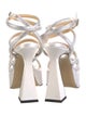 Mach & Mach Satin Crystal Embellishments Sandals