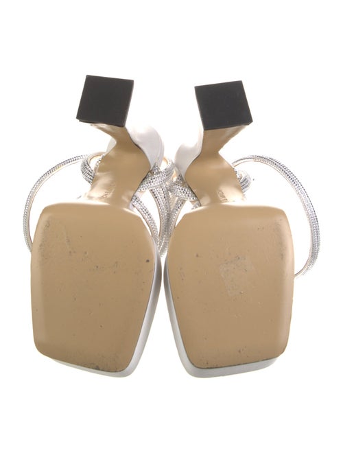 Mach & Mach Satin Crystal Embellishments Sandals