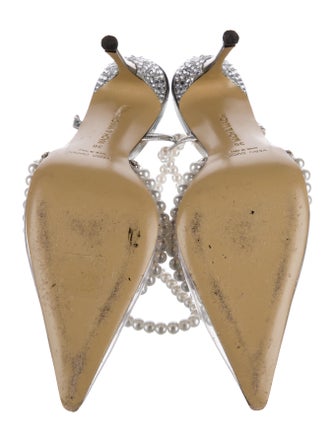 Mach & Mach PVC Crystal Embellishments D'Orsay Pumps