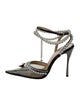 Mach & Mach PVC Crystal Embellishments T-Strap Pumps