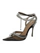 Mach & Mach PVC Crystal Embellishments T-Strap Pumps