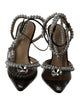 Mach & Mach PVC Crystal Embellishments T-Strap Pumps