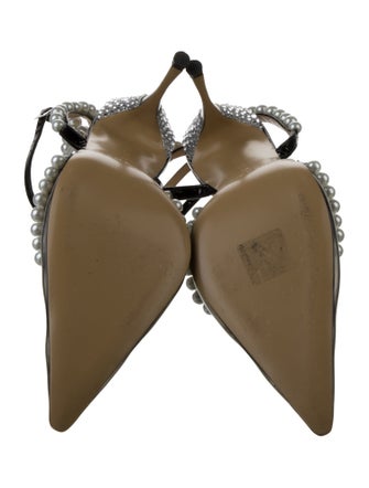 Mach & Mach PVC Crystal Embellishments T-Strap Pumps