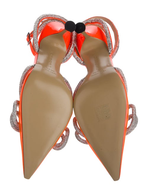 Mach & Mach PVC Crystal Embellishments Slingback Pumps