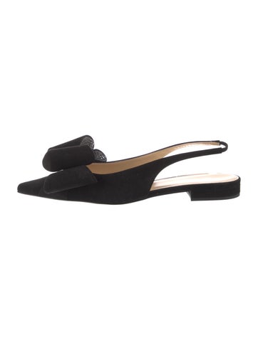 Mach & Flats Suede Bow Accents Slingback 9.5