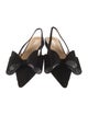 Mach & Mach Suede Bow Accents Slingback Flats
