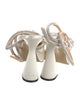 Mach & Mach Satin Bow Accents Slingback Pumps