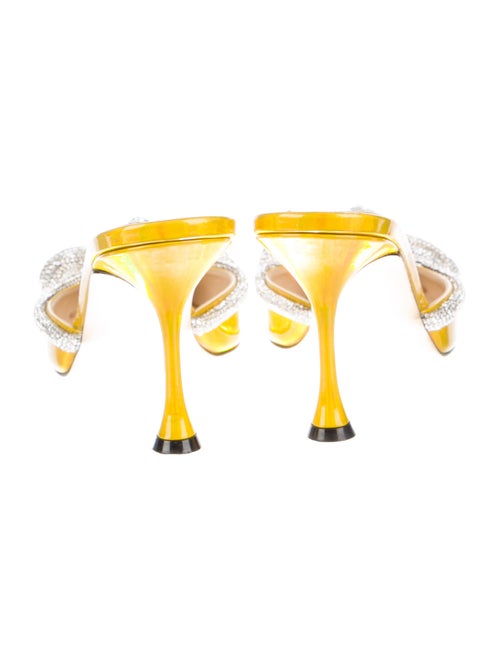 Mach & Mach Patent Leather Bow Accents Mules