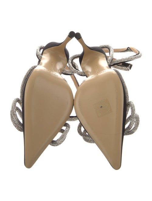 Mach & Mach Satin Bow Accents D'Orsay Pumps