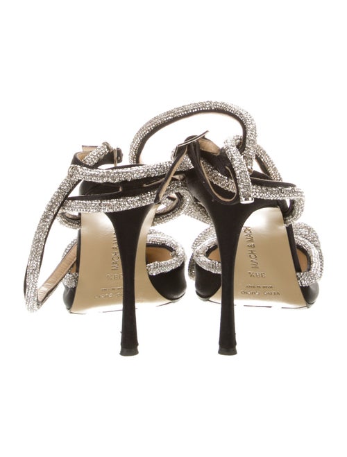 Mach & Mach Satin Bow Accents D'Orsay Pumps