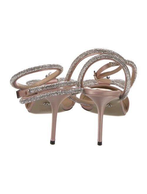 Mach & Mach Satin Bow Accents Slingback Pumps